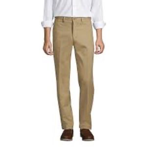 Lands' End Men's Comfort Waist Pants  Tan  36 X 32